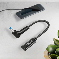Câble de données USB-C vers DC 4,5x3,0mm mâle-mâle PD 65W, 1,5m, rotatif à 180°, gaine en nylon, pour téléphone portable, scanner, écologique