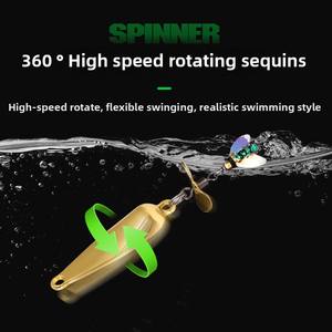 แท่นขุดเจาะเล็กเอบีเอสพร้อมใบพัดหมุนและเหยื่อล่อเมล็ดแตงโมสำหรับปลาคาร์พแซนเดอร์ไวท์ฟิชในทะเลสาบ - Product Image 2