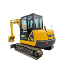 Excavatrice hydraulique Komatsu PC56 d'occasion, 5,3 tonnes, pour travaux de construction