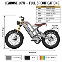 Vélo électrique pour adultes à batterie au lithium sans balais haute puissance, pneus larges, suspension intégrale, cadre en alliage d'aluminium, vélo de montagne électrique fabriqué en Chine