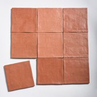 Carreaux de céramique rustiques de la série Clay, 125x125mm, finition mate, antidérapants, résistants à l'usure, épaisseur 8mm, pour murs et sols intérieurs