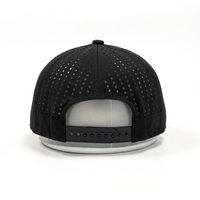 Casquettes de baseball en nylon perforées au laser de haute qualité, logo en silicone personnalisé, unisexe, imperméables, pour le golf