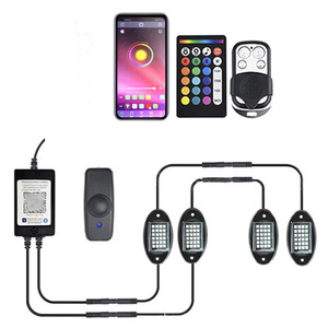 ไฟใต้ท้องรถ RGB LED เปลี่ยนสีได้เต็มรูปแบบ พร้อมรีโมทคอนโทรล สำหรับรถออฟโรด ชุด 4 ชิ้น ใช้ได้กับรถทั่วไป - Product Image 2