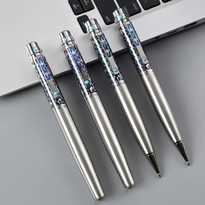 Stylo Rollerball en Acier Inoxydable Gravé sur Mesure – Cadeau d'Affaires Promotionnel, Largeur d'Écriture 1,0 mm, Logo Personnalisé, Design Original - Product Image 1