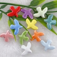 Paloma de Cerámica Colorida, Pájaro Pequeño, Cuentas Dispersas, Accesorios de Joyería DIY, Material para Collar y Pulsera Hechos a Mano