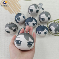 Porte-clés en peluche mini anime personnalisé, fabrication OEM d'usine, accessoire numérique doux, impression IP, cadeau pour événement sportif, MOQ 500 pièces