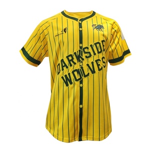 Venta al por mayor en blanco bordado uniforme de béisbol de diseño de tinte completo sublimado equipo Jersey de béisbol - Product Image 1