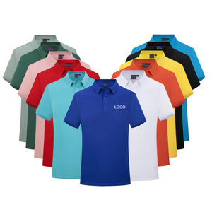 ترويج المبيعات مخصص لون سادة شورت سادة فارغ كم بولو الأعمال الفاخرة تي شيرت الرجال - Product Image 1