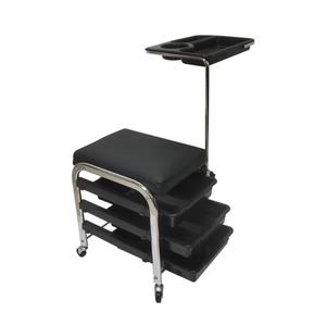Modern Pedicure <b>Stool</b> Chair Rolling Storage Tray Cart Fashion Leather Salon Furniture Hair Salon Manicure Station Living Room - Product Image 1