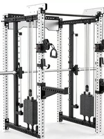 Y200 Station de musculation multifonctionnelle Smith Machine à domicile, la plus vendue, avec pile de poids en acier de 70 kg, écologique et durable, pour un entraînement complet du corps