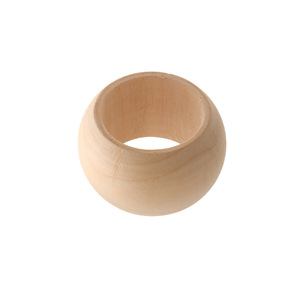 Anillos de servilleta redondos de madera de color sólido, duraderos, para decoración de mesas de boda - Product Image 2