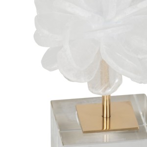 Statua di fiore in cristallo con base per decorare il soggiorno, come complemento d'arredo per il bagno, l'ufficio e come elemento decorativo floreale per scaffali. - Product Image 4