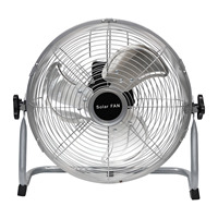 12 pouces ventilateur solaire portable 9V DC 110 ~ 220V AC ventilateur électrique avec panneau 12 vitesses vitesse du vent fort pour table de bureau