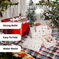 Cajas de Dulces Navideñas Yifan ST0924, Diseño Impermeable con Laminado Mate, Plegables, Aptas para Alimentos, 300gsm, Blancas
