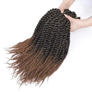 Extensions de cheveux synthétiques 14 pouces pour tresses africaines, <span class=keywords><strong>Havana</strong></span> <span class=keywords><strong>Twist</strong></span>, 12 mèches épaisses, trame simple, 80g - Product Image 5