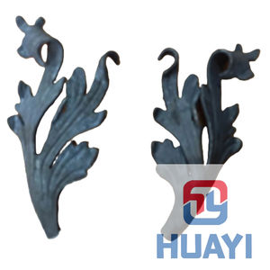 Valla y Puerta de Hierro Forjado Moderno, Diseño Intrincado de Flores y Hojas, Resistente a la Oxidación, Duradera y Fácil de Montar - Product Image 2