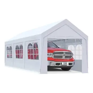 Carport 10x20 auvent en acier robuste hauteur réglable <span class=keywords><strong>Garage</strong></span> Portable pour camion bateau voiture Port <span class=keywords><strong>de</strong></span> fête Placement d'équipement - Product Image 1