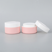 Pots en plastique transparent à paroi épaisse de 50 g personnalisés avec couvercles pour l'emballage de produits cosmétiques et de soins de la peau
