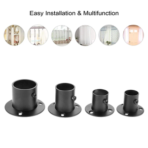 Supports de fixation pour tringle de penderie, barres de placard, tringles de suspension de garde-robe, supports d'extrémité de tringle, supports à bride, 19-32 mm, quincaillerie - Product Image 6