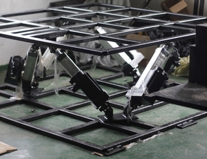 Tự làm 6doof <span class=keywords><strong>3</strong></span> màn hình xe lái xe mô phỏng VR đua cho trung tâm mô phỏng đua nhôm vật liệu kim loại - Product Image 3