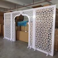 Arche de mariage 3D stéréoscopique blanche de luxe en acrylique PVC pour événements et banquets décoratifs