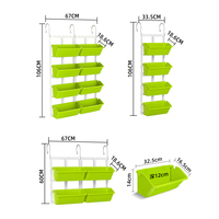 Pots de balcon modernes colorés, jardinières en plastique pour plantes verticales suspendues, bon marché, pour la maison et les restaurants, utilisables toute l'année