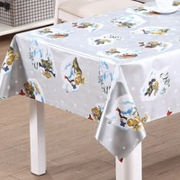 Nappe en PVC tissée à imprimé floral RNPT, résistante à la chaleur, imperméable, anti-taches, luxueuse et moderne pour la maison et les restaurants