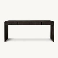 Bureau de bureau carré en bois massif de style américain