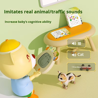 Machine d'éveil intelligente ABS pour enfants, bilingue, audio, écran LCD, avec insertion de cartes d'histoires, jouet éducatif pour l'alphabétisation et les puzzles