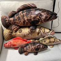 Coussin en peluche personnalisé en forme de poisson, imprimé numérique 3D hyper réaliste, variété eau salée/eau douce, vente en gros, usine OEM ODM