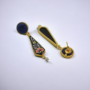 คอลเลคชั่นใหม่ต่างหูออกแบบภาพวาดมือชุบทองสำหรับผู้หญิงและผู้หญิง - Product Image 3