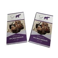 Boîte de calendrier de l'Avent en carton personnalisée pour barres de chocolat aux champignons, avec pelliculage mat, faite à la main, gaufrée et thermoscellée, pour la vente en gros