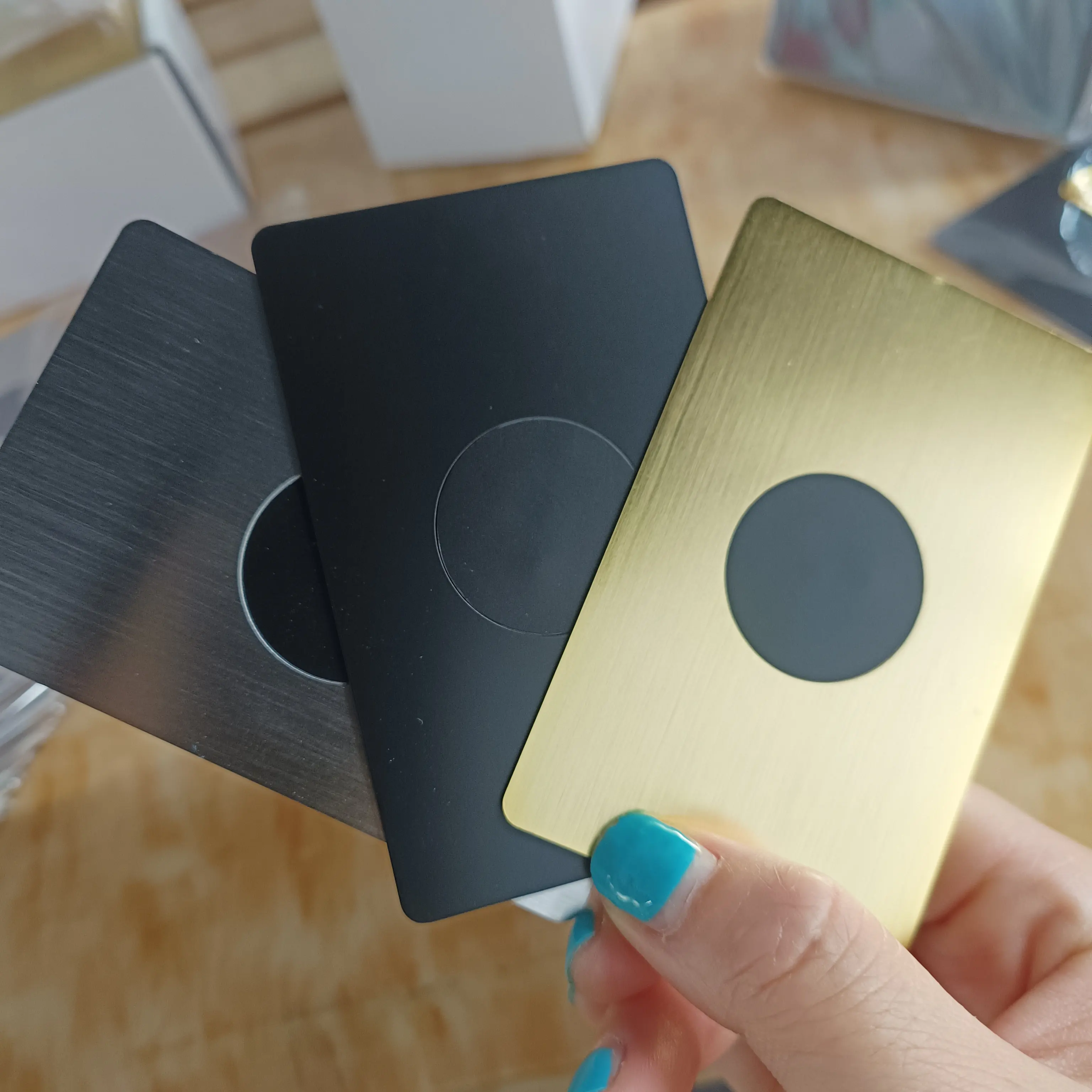 Thông Minh Xã Hội Phương Tiện Truyền Thông 24K Vàng Kim Loại NFC Kỹ Thuật Số Thông Minh Kinh Doanh Máy In Thẻ