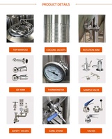 Récipient de fermentation de bière chemisé 100L 2000L 3000L 5000L Fermentadores Para Cerveza Artesanal