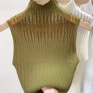 Canotta da <span class=keywords><strong>Donna</strong></span> a <span class=keywords><strong>Maglia</strong></span> Tinta Unita Aderente, Maglioncino Sexy <span class=keywords><strong>Senza</strong></span> <span class=keywords><strong>Maniche</strong></span>, Novità Estiva Autunnale di Tendenza - Product Image 2