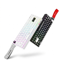 Clavier mécanique filaire Mide68 8000Hz magnétique, touches PBT bicolores, éclairage RGB, USB Type-C, pilote Web, précision 0,01 mm