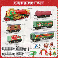 Train électrique de Noël à piles avec fumée, lumières et son, jouet de train à vapeur télécommandé pour enfant