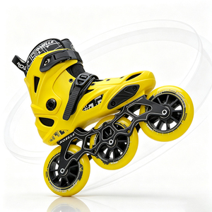 Pattini in Linea a Tre Ruote <span class=keywords><strong>per</strong></span> <span class=keywords><strong>Adulti</strong></span> e <span class=keywords><strong>Principianti</strong></span>, Ruote in PU, Taglia Regolabile, Pattini da Corsa, Scarpe da Pattinaggio <span class=keywords><strong>per</strong></span> Esterni - Product Image 1