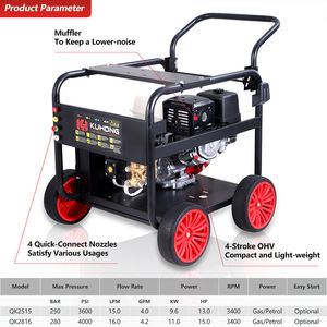 Kuhong 2200psi 40LPM <span class=keywords><strong>10</strong></span>.6GPM <span class=keywords><strong>10</strong></span> metros manguera de chorro de alcantarillado 1/4 agua lavadora a presión de alta potencia - Product Image 3