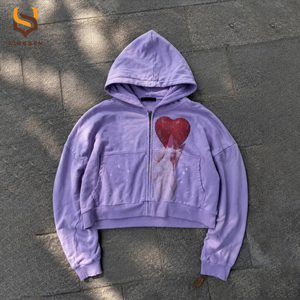 Sudadera con Capucha para Hombre, Personalizada con Impresión DTG, 100% Algodón, Felpa Francesa, Corte Holgado, Lavado Ácido, Efecto Desgastado por el Sol - Product Image 2