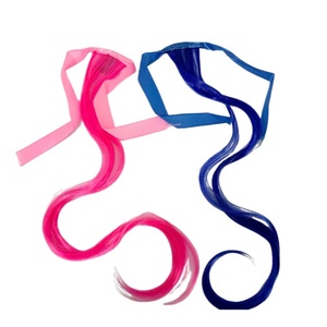 Extensiones de Cabello de Colores Arcoíris para Niñas, Accesorios de Cabello Divertidos para Niñas, Extensiones de Cola de Caballo Rizadas para Niñas - Product Image 5