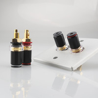 Borne de haut-parleur plaqué or cuivre pur HIFI haut-parleur amplificateur de puissance prise banane prise sans soudure