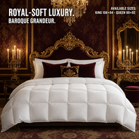 Couette matelassée en duvet de canard blanc jacquard 50 % pour l'hiver, avec compartiments, en coton, anti-déchirure, écologique, respirante, épaisse et chaude, taille Queen