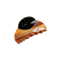 Pince à cheveux grande taille en acétate épissé, motif grain de bois, bloc de couleur, pince requin élégante pour femme, accessoires pour chignon arrière, printemps-été