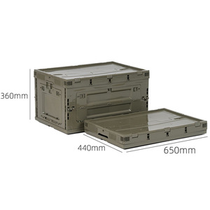 Wholesale Plastic Tote Storage Box Container Large Stackable Folding Crate Plastic Foldable Pallet Box Plastic