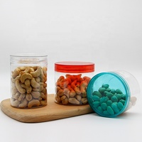 Bouteilles en plastique, pots, boîtes en PET pour l'emballage alimentaire, miel, biscuits et crème pour le visage avec couvercle à vis