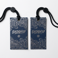 Étiquettes de vêtements personnalisées en papier avec impression argentée pour les boutiques et les petites entreprises
