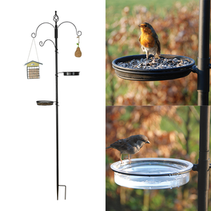 Esschert Design Wholesale <span class=keywords><strong>Station</strong></span> d'alimentation pour oiseaux de jardin en acier doux pour l'extérieur, crochet pour suspendre les aliments. - Product Image 4