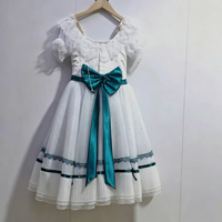 Robe de tutu de danse classique longue pour femmes, blanche, professionnelle, de haute qualité, pour la performance