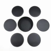 Vente en gros en vrac Ensemble de sous-verres en cuir PU personnalisables Sous-verres de style européen pour la marque et le marketing pour les événements promotionnels